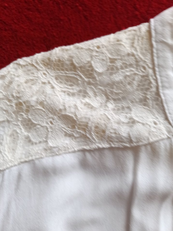 Kadın Beyaz Pamuklu Uzun Kollu Gömlek - Görsel 4