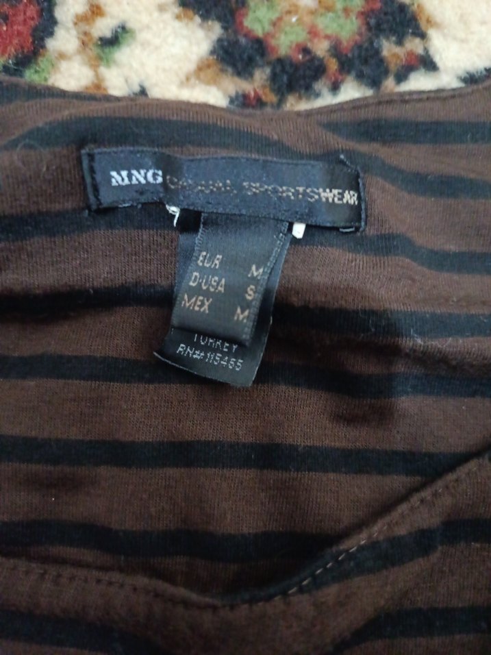 Kahverengi Çizgili Bohem Midi Elbise - Görsel 3