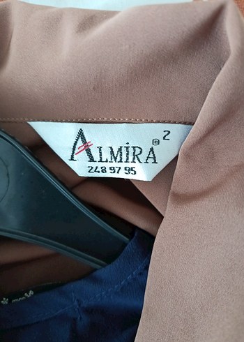 Düğmeli Bej Kadın Keten Gömlek - Görsel 2