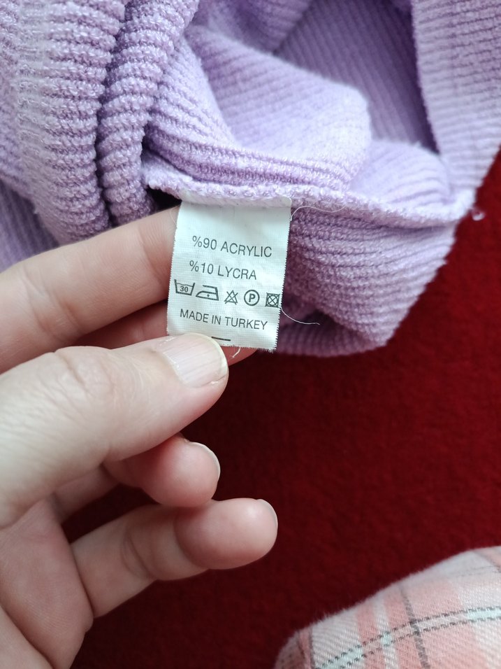 Kadın Mor Boğazlı Triko Kazak - Görsel 5