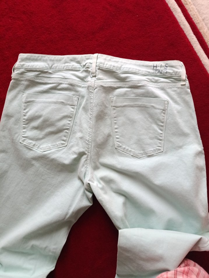 yeşil  Midi Pamuklu Kadın Pantolon - Görsel 4