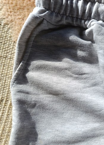 Gri Keten Rahat Kesim Kadın Eşofman - Görsel 3