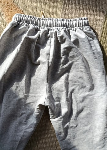 Gri Keten Rahat Kesim Kadın Eşofman - Görsel 2