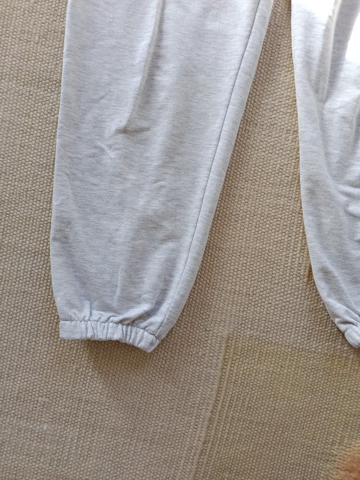 Gri Keten Rahat Kesim Kadın Eşofman - Görsel 5