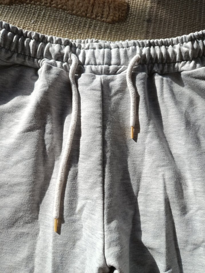 Gri Keten Rahat Kesim Kadın Eşofman - Görsel 4