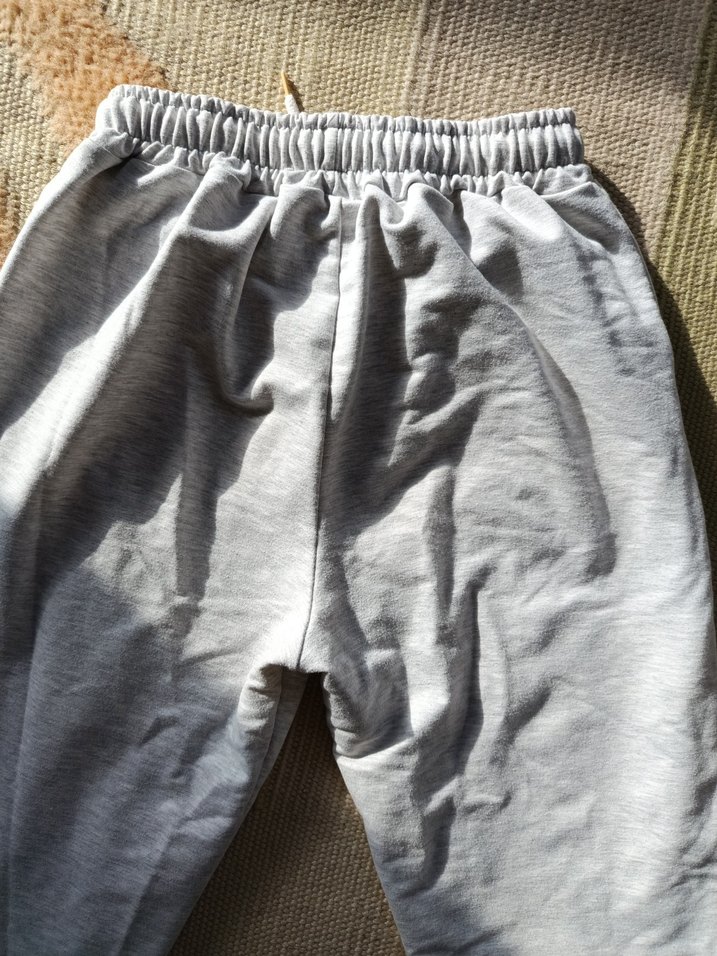 Gri Keten Rahat Kesim Kadın Eşofman - Görsel 2