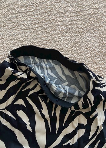 Zebra Desenli Uzun Pilili Midi Etek - Görsel 3