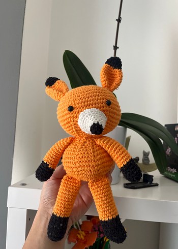 Turuncu Örgü Peluş Oyuncak