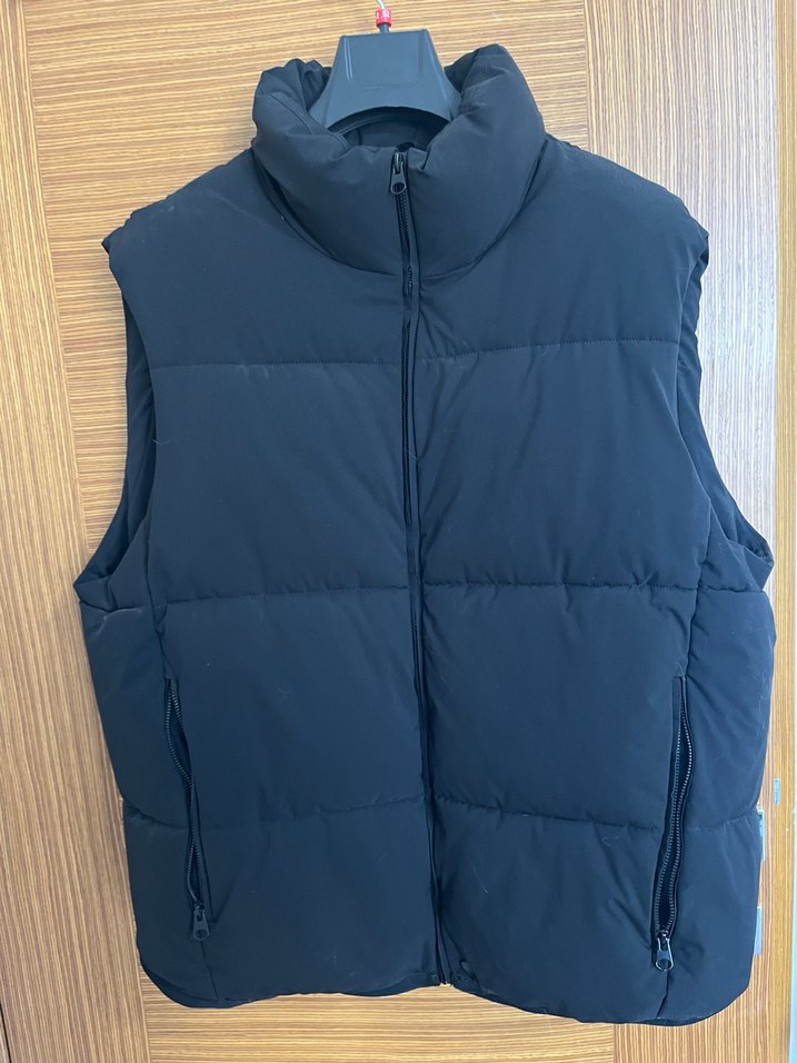 Zara siyah Fermuarlı erkek Şişme Yelek - Görsel 2