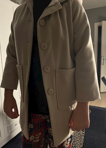 Bej Düğmeli Midi Kadın Kaban s beden 12-13 yaş kız çocuk - Görsel 7