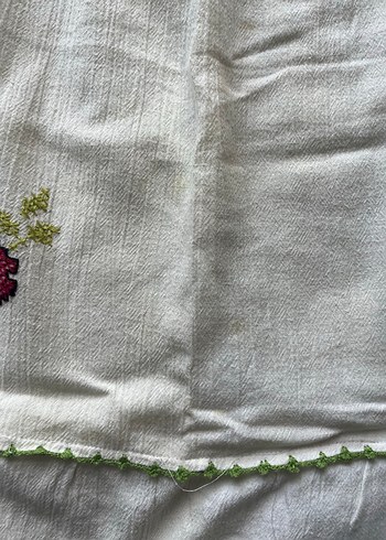 Nakışlı Bohem Kız Çocuk Elbisesi keten - Görsel 2