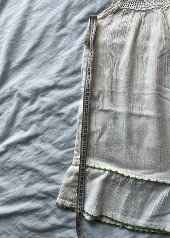 Nakışlı Bohem Kız Çocuk Elbisesi keten - Görsel 4