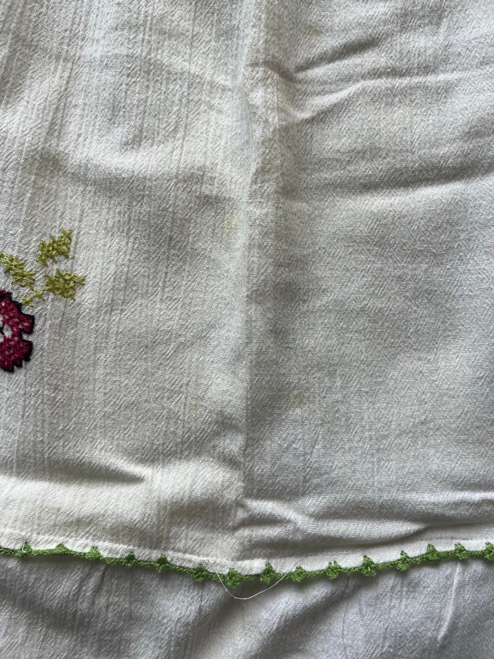 Nakışlı Bohem Kız Çocuk Elbisesi keten - Görsel 2