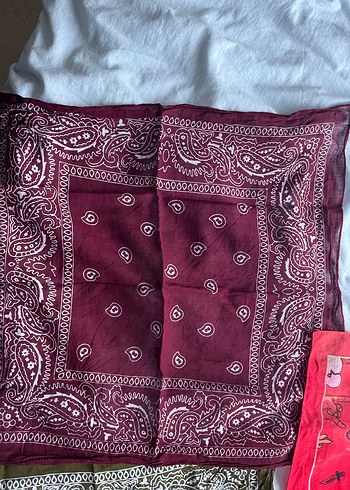 Kadın Çok Renkli Bohem Stil Tekstil Fular saç bandanası vintage - Görsel 2