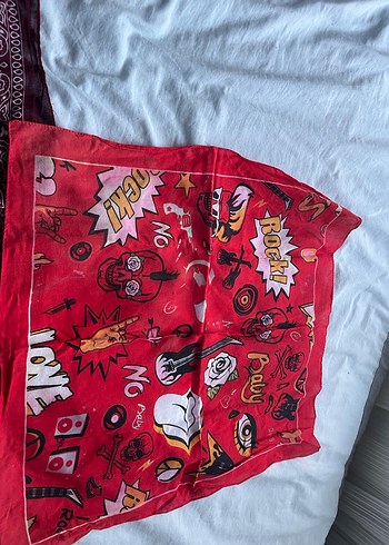 Kadın Çok Renkli Bohem Stil Tekstil Fular saç bandanası vintage - Görsel 4