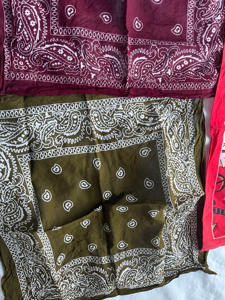 Kadın Çok Renkli Bohem Stil Tekstil Fular saç bandanası vintage - Görsel 3