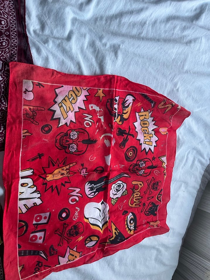 Kadın Çok Renkli Bohem Stil Tekstil Fular saç bandanası vintage - Görsel 4