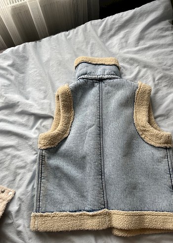 Kot yelek peluş ceket - Görsel 4