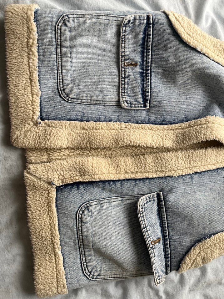 Kot yelek peluş ceket - Görsel 3