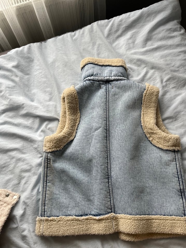 Kot yelek peluş ceket - Görsel 4