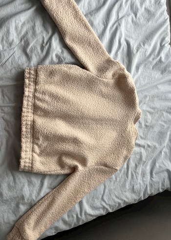 Kürklü Bej Kadın Ceket pudra - Görsel 4