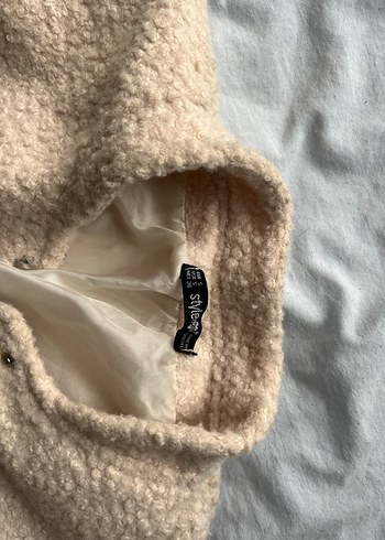 Kürklü Bej Kadın Ceket pudra - Görsel 3