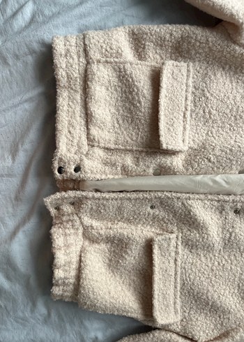 Kürklü Bej Kadın Ceket pudra - Görsel 2