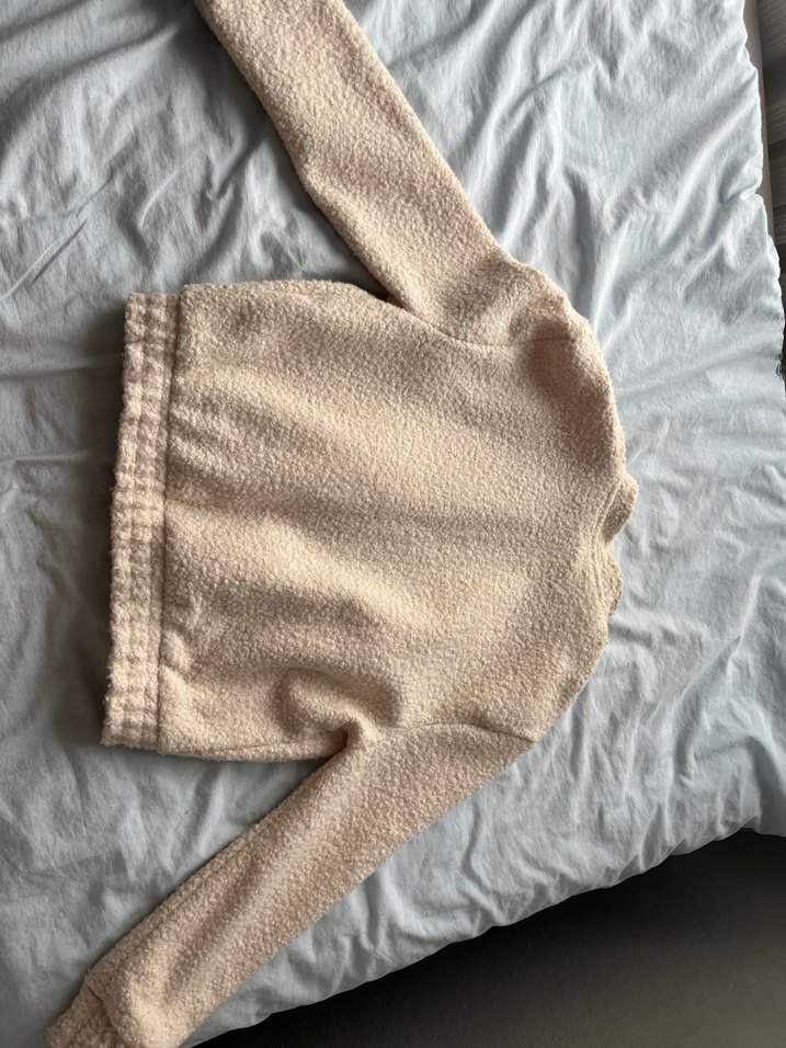 Kürklü Bej Kadın Ceket pudra - Görsel 4