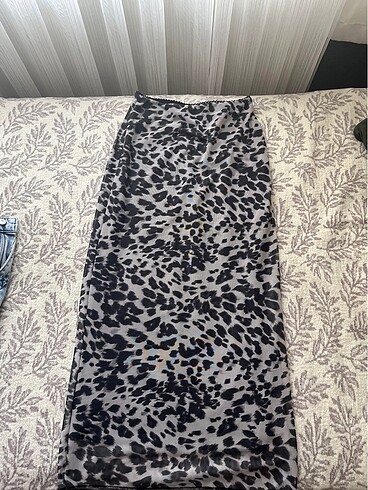 Trendyolmilla leopar etek midi boy