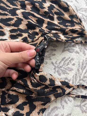 m Beden Cool and sexy elbise leopar