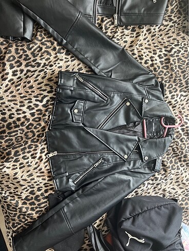 s Beden Stradivarus deri ceket biker