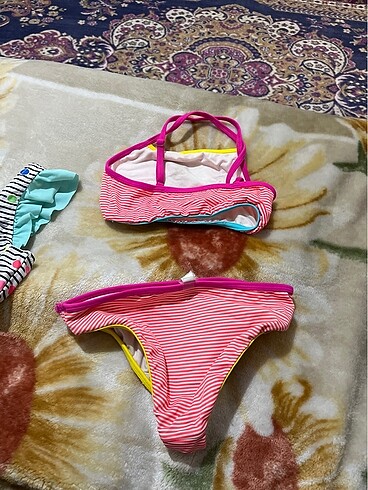 11-12 Yaş Beden pembe Renk Penti bikini