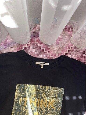 s Beden Koton leopar yılan desenli t shirt