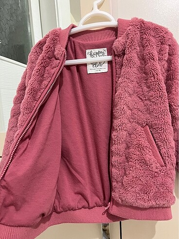 24-36 Ay Beden pembe Renk Kız çocuk peluş mont