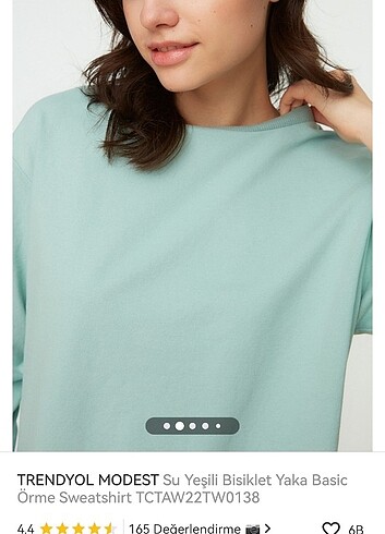 m Beden Su yeşili sweatshirt