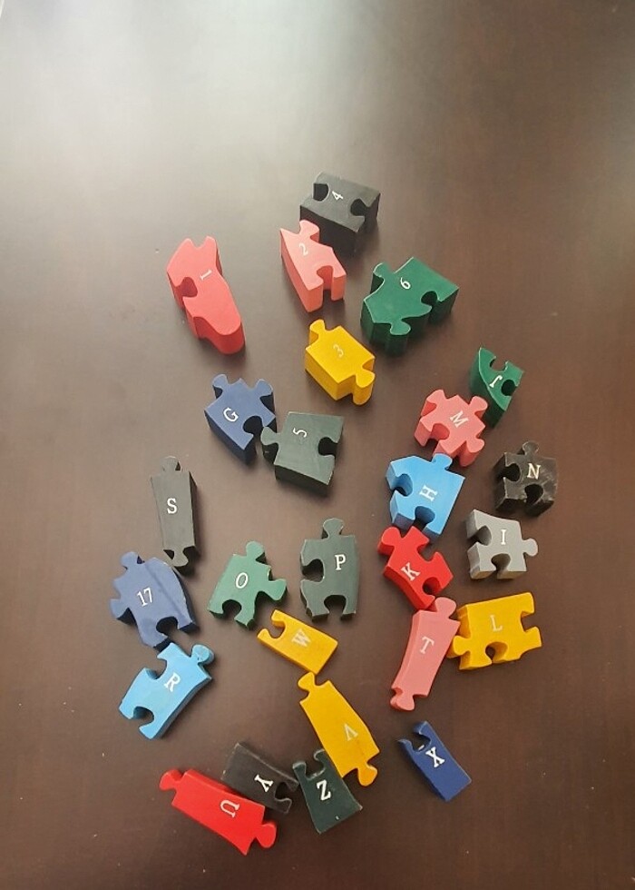 Ahsap zurafa puzzle yapboz - Görsel 2