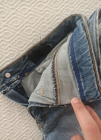 7 Yaş Beden mavi Renk Zara beli lastikli kot pantolon