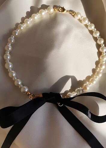 Kurdeleli Lolita İnci Choker 
