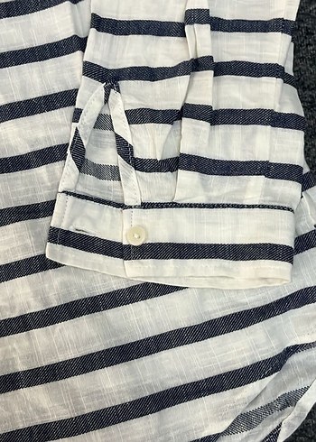 LC Waikiki Lcw Casual Düğmeli Çizgili Kadın Gömlek