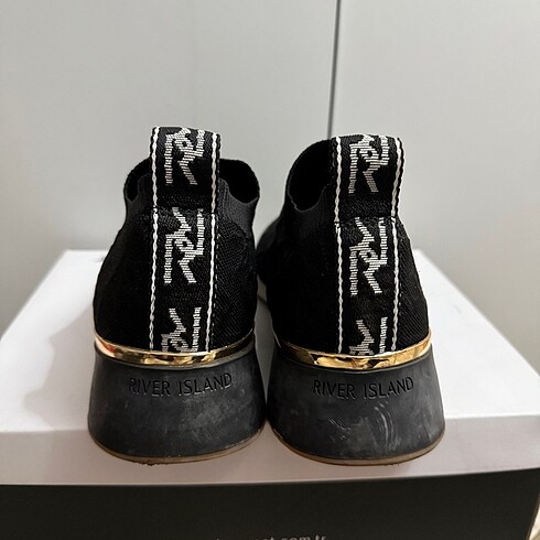 38 Beden siyah Renk Bağcıksız sneaker
