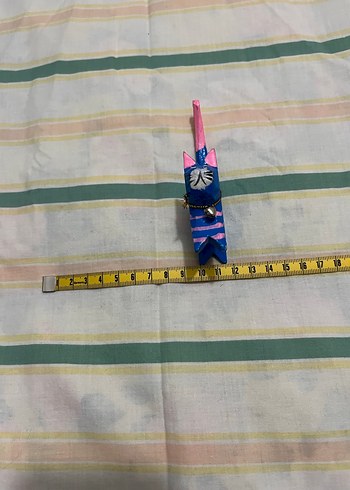 Renkli El Yapımı Ahşap Kedi Figürü - Görsel 4