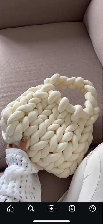 marshmallow çanta krem