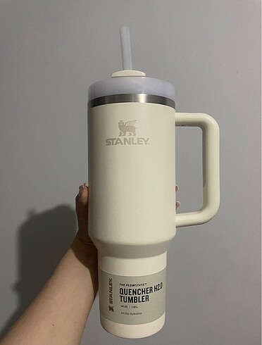 stanley 40 oz krem Quencher pipetli termos 1,18 L