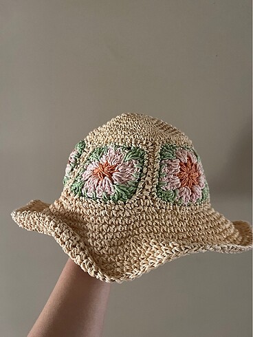 Accessorize Desenli hasır şapka