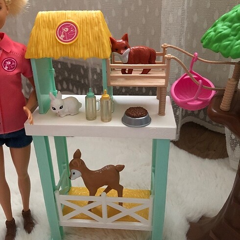 Beden Renk Barbie orman çiftlik seti