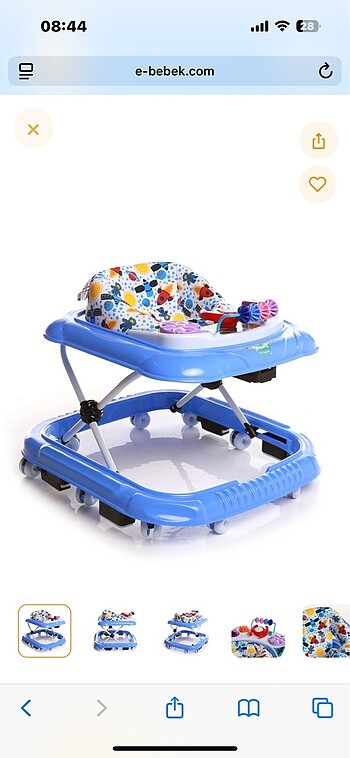 Kikkoro Speedy Tekerlekli Bebek Yürüteci
