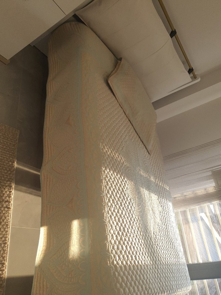 Nakışlı Beyaz Pastel Yatak Örtüsü - Görsel 5