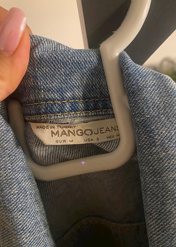 Mango Düğmeli Gri Kadın Denim Ceket