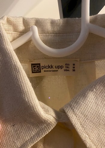 m Beden ten rengi Renk Bej Düğmeli Keten Kadın Gömlek