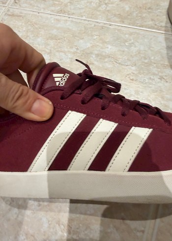 Bordo Adidas Süet Kadın Spor Ayakkabı - Görsel 3
